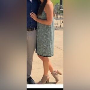 Blue and White Patterned Dress